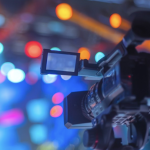 Image of video camera at a live event