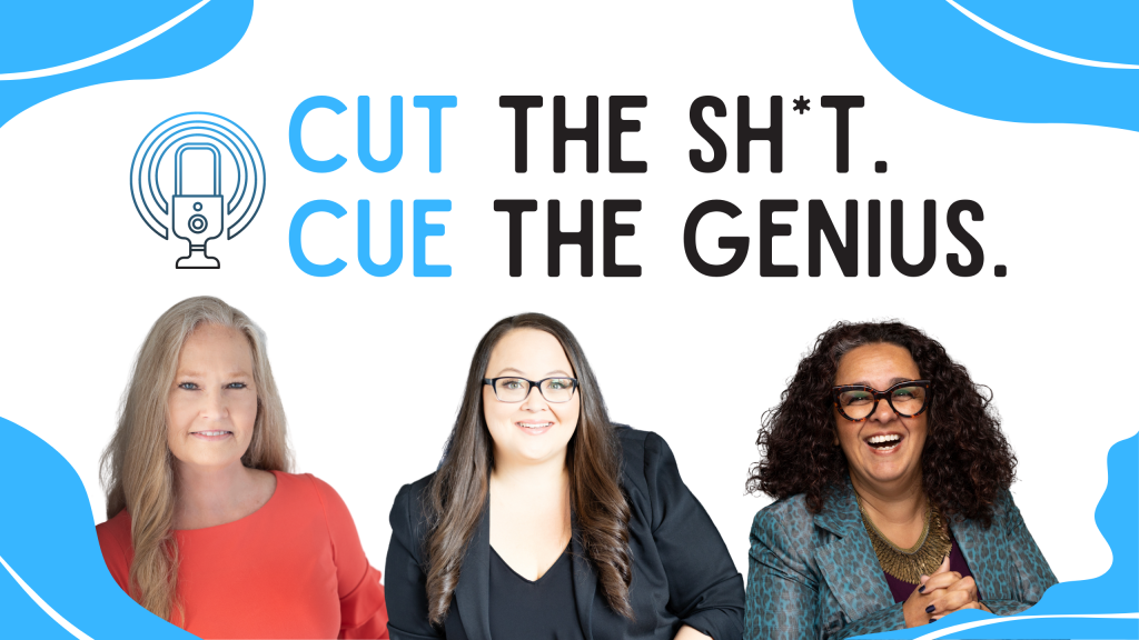 Cut the Shit. Cue the Genius. Webseries banner
